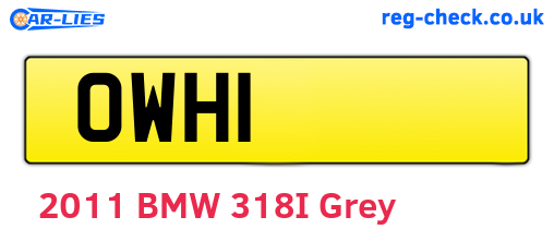 OWH1 are the vehicle registration plates.