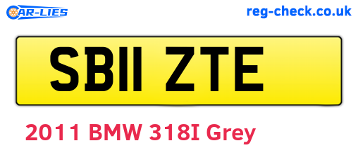 SB11ZTE are the vehicle registration plates.