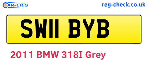 SW11BYB are the vehicle registration plates.