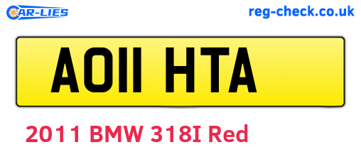 AO11HTA are the vehicle registration plates.