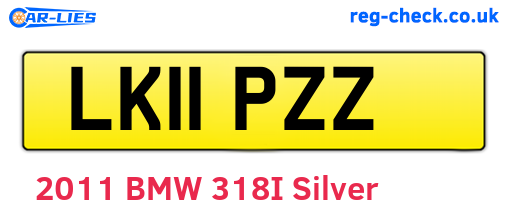 LK11PZZ are the vehicle registration plates.