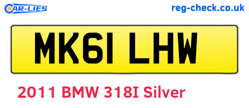 MK61LHW are the vehicle registration plates.