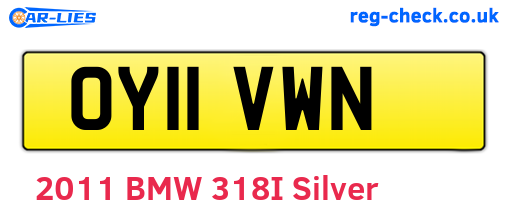 OY11VWN are the vehicle registration plates.