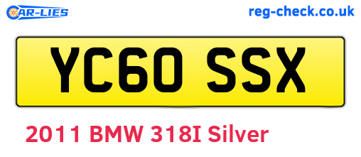 YC60SSX are the vehicle registration plates.