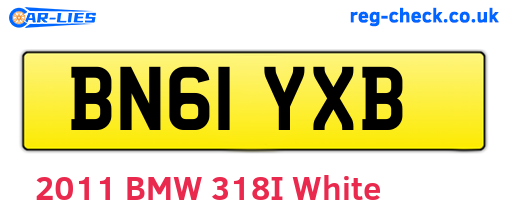 BN61YXB are the vehicle registration plates.