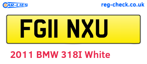 FG11NXU are the vehicle registration plates.