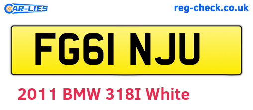 FG61NJU are the vehicle registration plates.