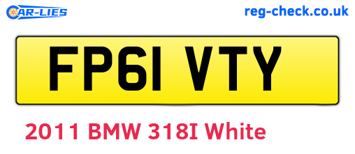 FP61VTY are the vehicle registration plates.
