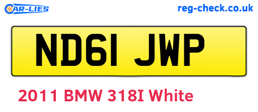 ND61JWP are the vehicle registration plates.