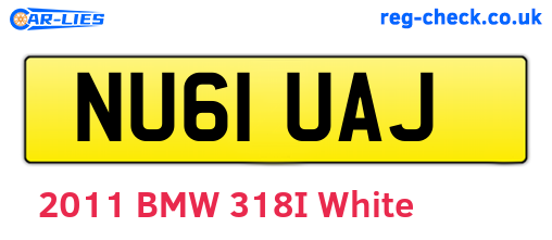 NU61UAJ are the vehicle registration plates.