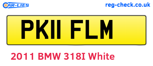 PK11FLM are the vehicle registration plates.