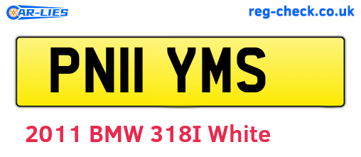 PN11YMS are the vehicle registration plates.