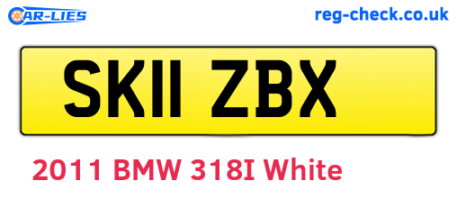 SK11ZBX are the vehicle registration plates.