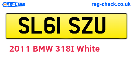 SL61SZU are the vehicle registration plates.