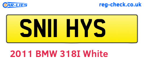 SN11HYS are the vehicle registration plates.