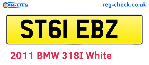 ST61EBZ are the vehicle registration plates.