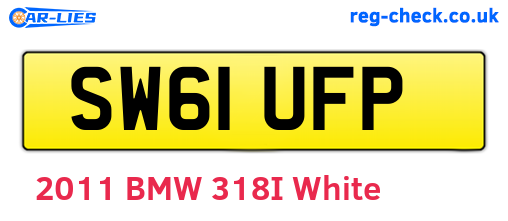 SW61UFP are the vehicle registration plates.