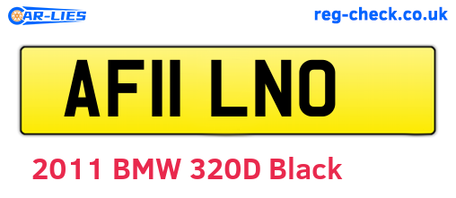 AF11LNO are the vehicle registration plates.