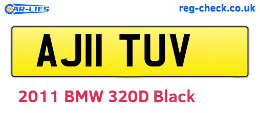 AJ11TUV are the vehicle registration plates.