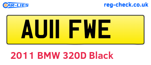 AU11FWE are the vehicle registration plates.