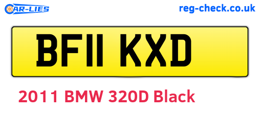 BF11KXD are the vehicle registration plates.
