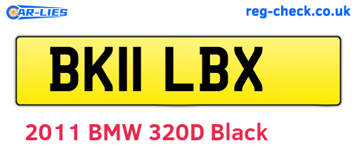 BK11LBX are the vehicle registration plates.