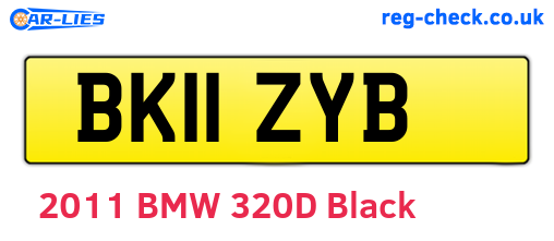 BK11ZYB are the vehicle registration plates.
