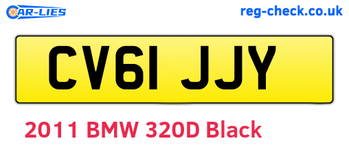 CV61JJY are the vehicle registration plates.