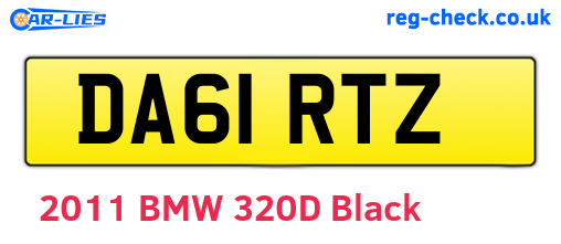 DA61RTZ are the vehicle registration plates.