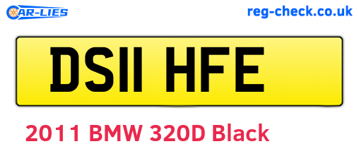 DS11HFE are the vehicle registration plates.