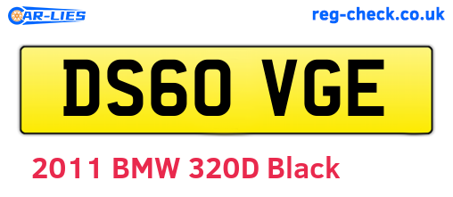 DS60VGE are the vehicle registration plates.