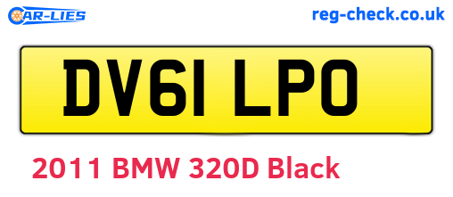 DV61LPO are the vehicle registration plates.
