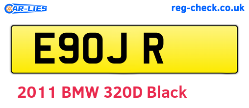 E9OJR are the vehicle registration plates.