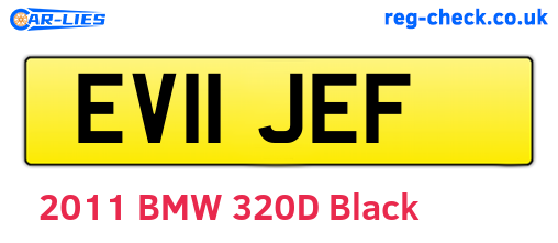 EV11JEF are the vehicle registration plates.