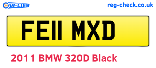 FE11MXD are the vehicle registration plates.
