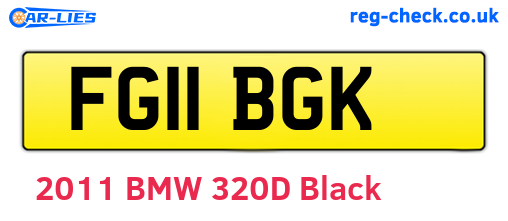FG11BGK are the vehicle registration plates.
