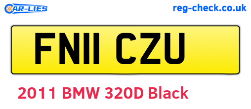 FN11CZU are the vehicle registration plates.