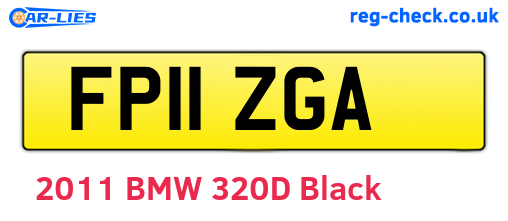 FP11ZGA are the vehicle registration plates.
