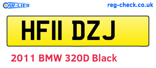 HF11DZJ are the vehicle registration plates.