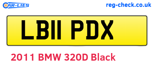 LB11PDX are the vehicle registration plates.