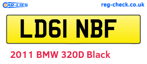LD61NBF are the vehicle registration plates.