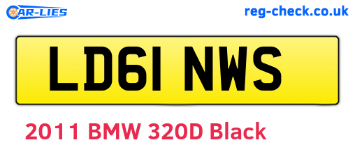 LD61NWS are the vehicle registration plates.