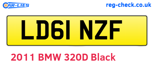 LD61NZF are the vehicle registration plates.