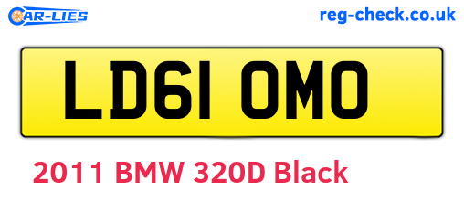 LD61OMO are the vehicle registration plates.