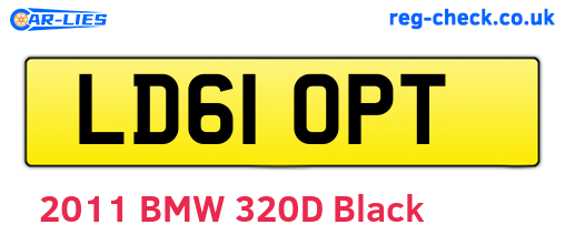 LD61OPT are the vehicle registration plates.