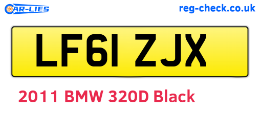 LF61ZJX are the vehicle registration plates.