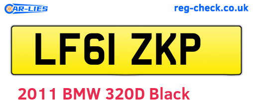 LF61ZKP are the vehicle registration plates.