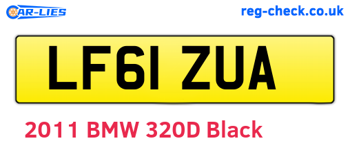 LF61ZUA are the vehicle registration plates.