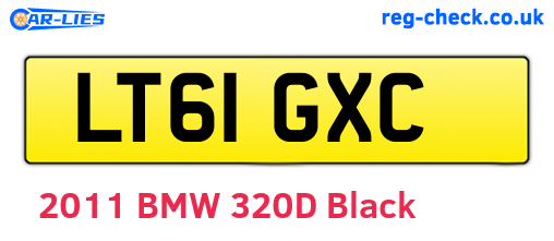 LT61GXC are the vehicle registration plates.