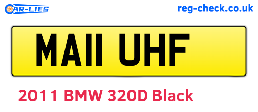 MA11UHF are the vehicle registration plates.